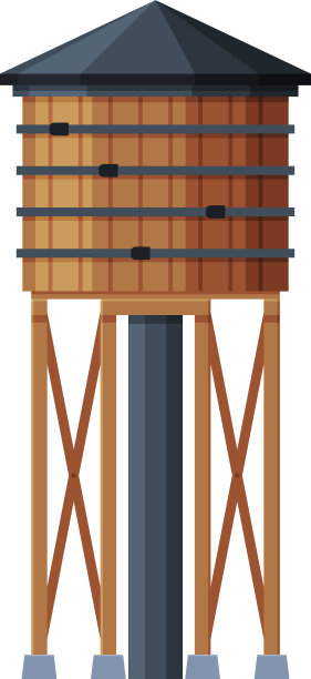 木质水塔储液罐图片下载