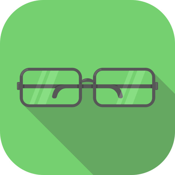 眼镜平面图标矢量插图图片下载