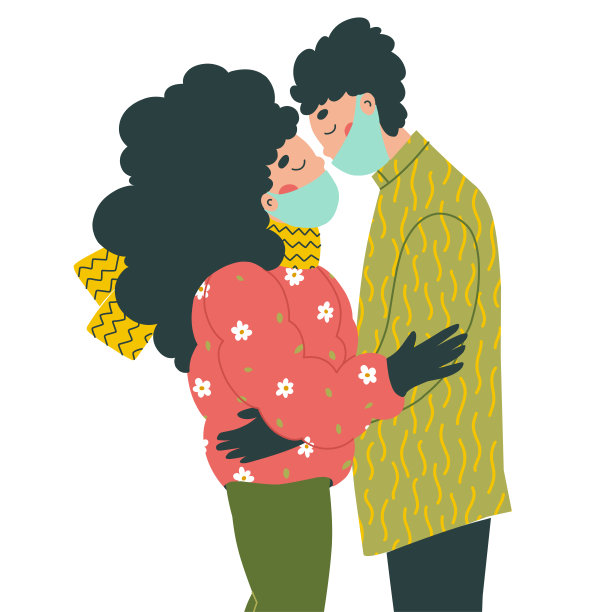 面具情人节。可爱的平面矢量插图。节日的概念。图片下载