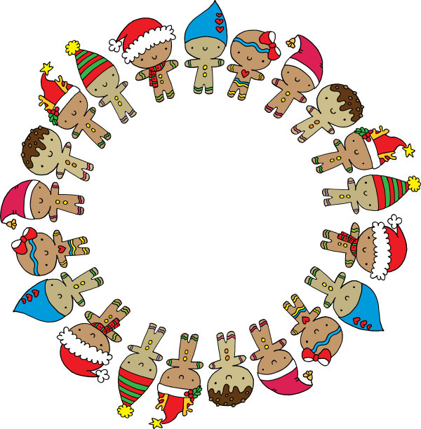 矢量结婚圣诞节边界背景图片下载