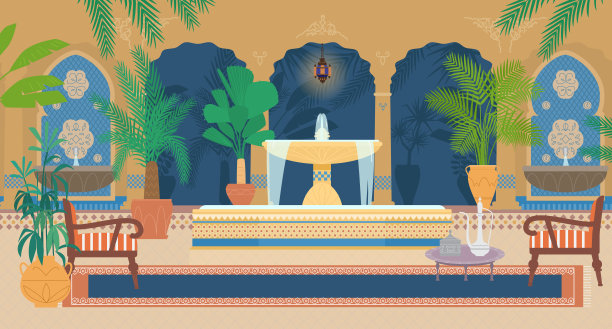 阿拉伯宫花园图片下载