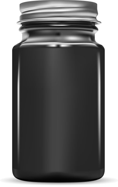 黑瓶玻璃药瓶药瓶图片下载