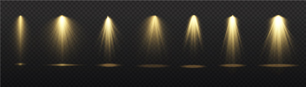 黄色聚光灯照耀图片下载