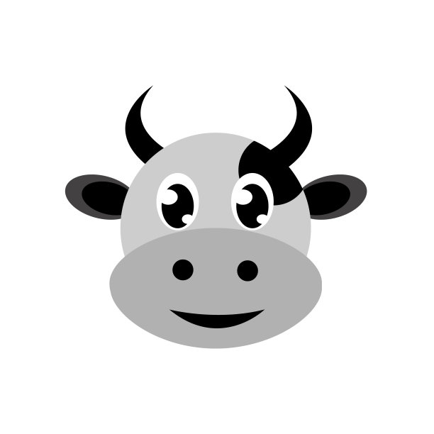 牛或牛图标孤立在白色背景。矢量插图。图片下载