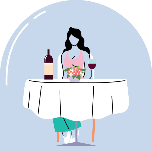 坐在餐桌前喝着酒的女人图片下载