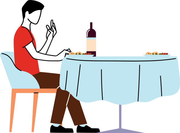 一个男人坐在餐厅的桌子上，喝着酒图片下载