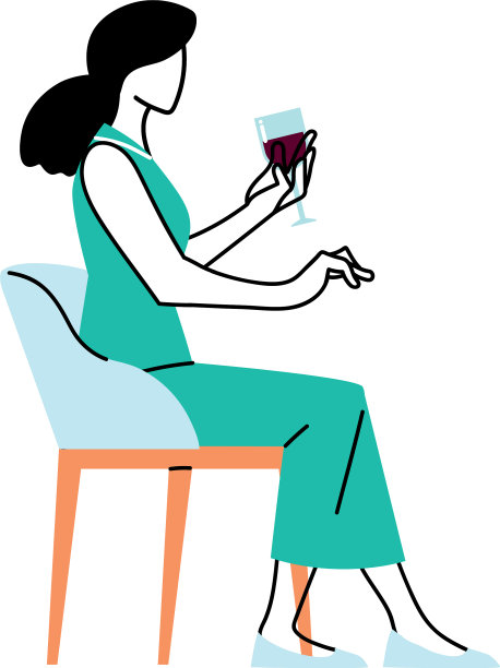 阿凡达女人与酒杯的椅子设计图片下载