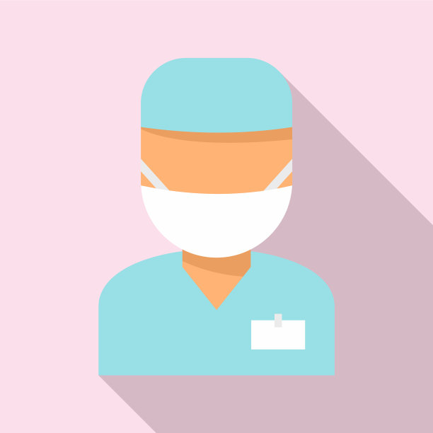 麻醉医生图标扁平化风格图片下载