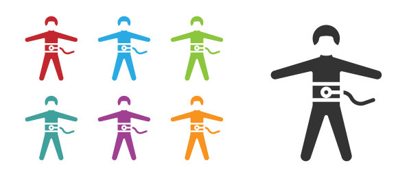 黑色蹦极图标孤立在白色图片下载