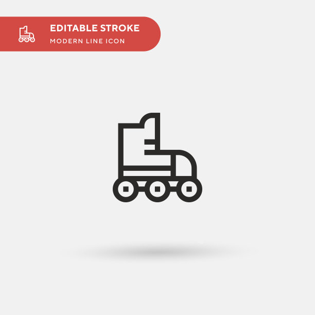 溜冰鞋简单图标图片下载