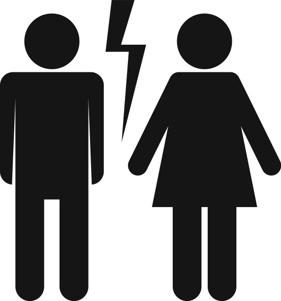 夫妻离婚偶像简约风格图片下载