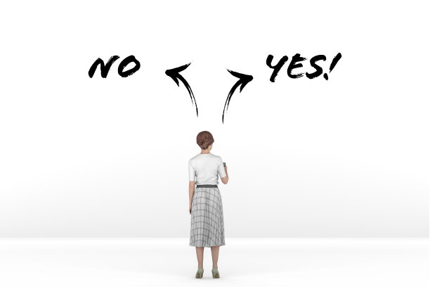 不认识的女人、孤立。思考否或是的选择，模板，空白图片下载