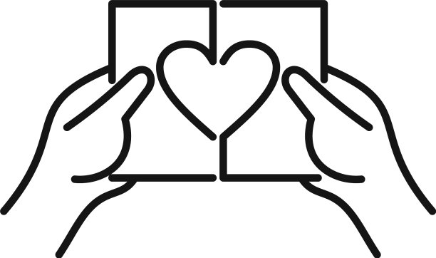 关系离婚图标轮廓风格图片下载