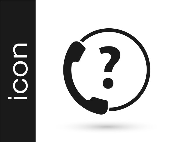 灰色电话24小时支持图标隔离图片下载