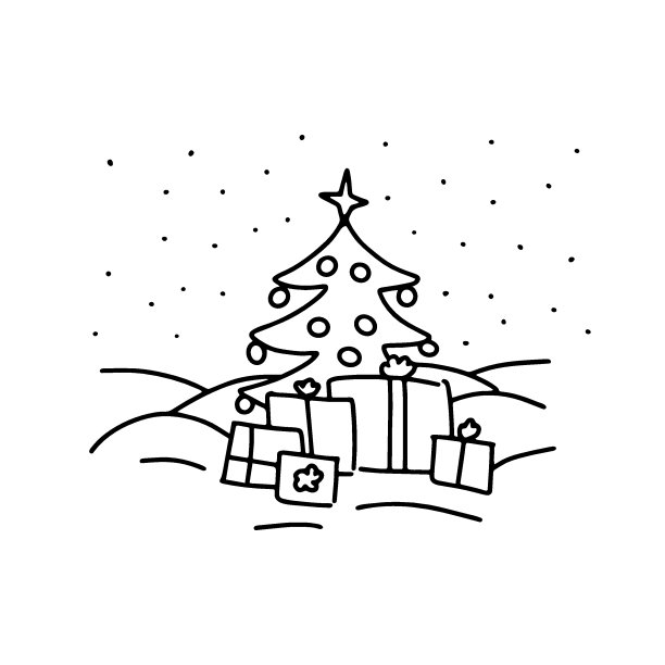 涂鸦圣诞树的概念图片下载