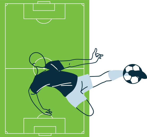 足球运动员有球和场地的人图片下载