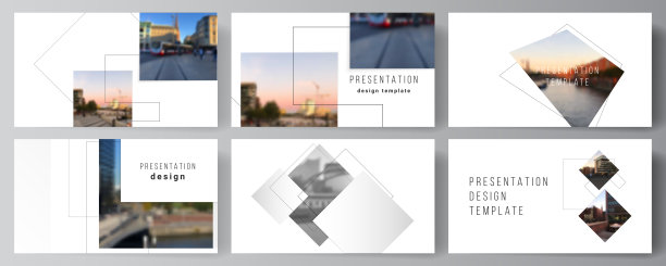 矢量布局的演示幻灯片设计业务模板，多用途模板与几何简单的形状，线条和照片的地方，演示小册子，小册子封面，业务报告图片下载