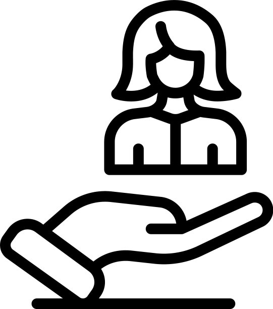 关怀旅游经理图标轮廓风格图片下载