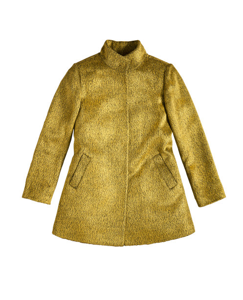 时尚的黄色外套孤立在白色背景图片下载