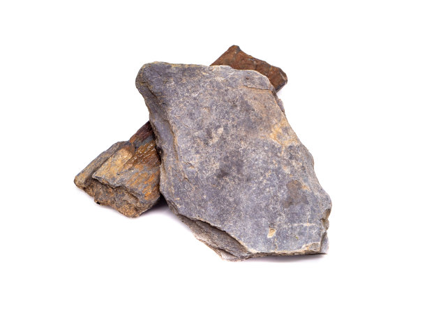 板岩岩石孤立在白色背景图片下载