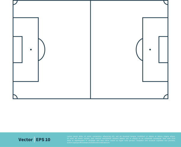 足球场足球场俯视图模板图片下载