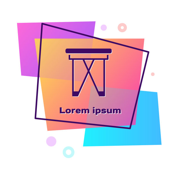 紫色露营便携式折叠椅图标图片下载