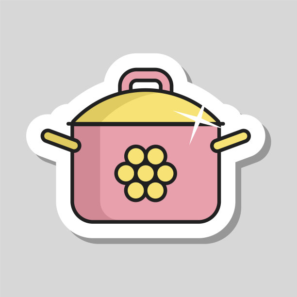 平底锅图标烹饪锅或平底锅标志图片下载