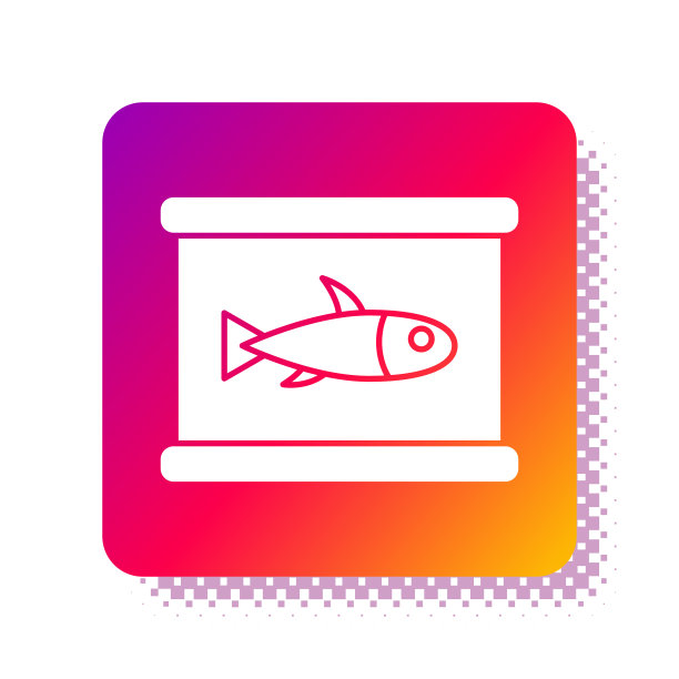 白色罐头鱼图标孤立在白色上图片下载