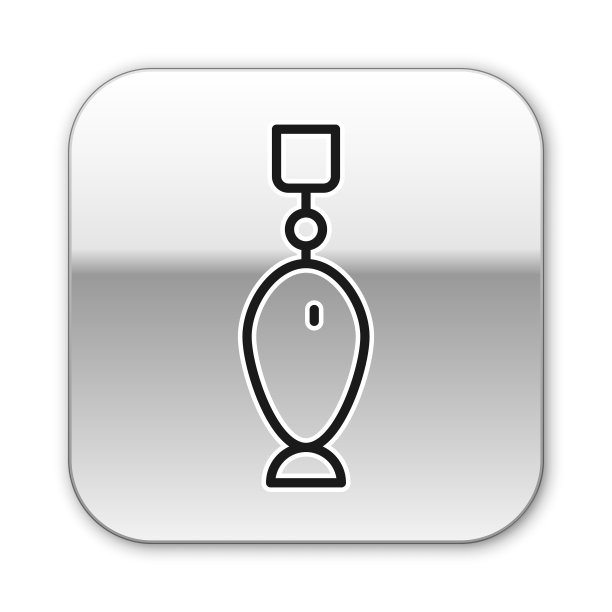 黑色线钓鱼勺图标孤立在白色图片下载