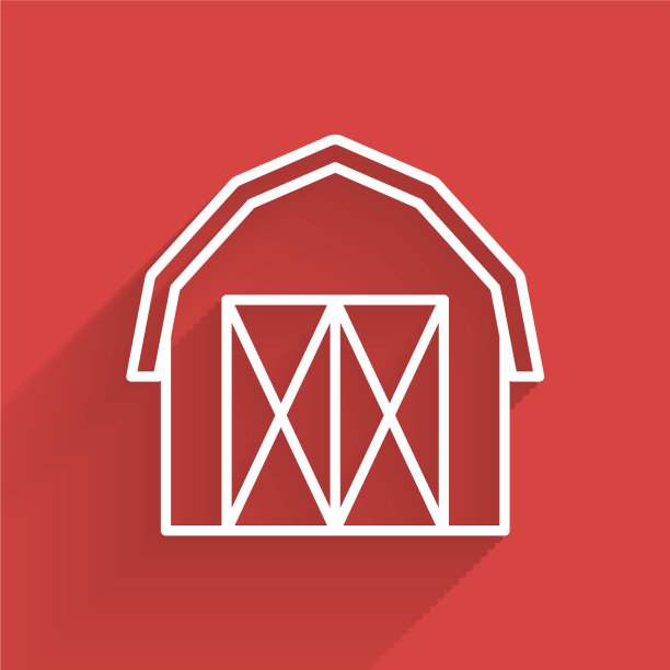 白线农家图标孤立与长图片下载