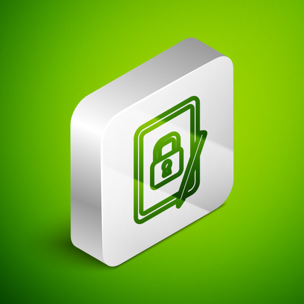 等距线图形板与封闭的挂锁图片下载