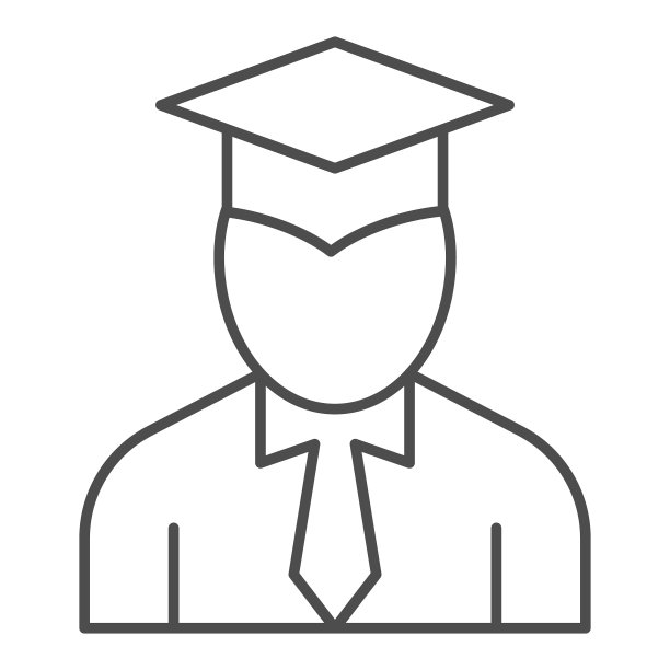 学生细线图标回归学校理念图片下载