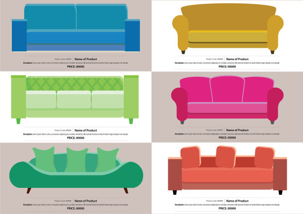 家具产品目录sofaset图片下载