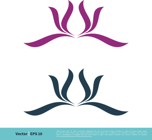 荷花旋风图标标识eps模板设计图片下载