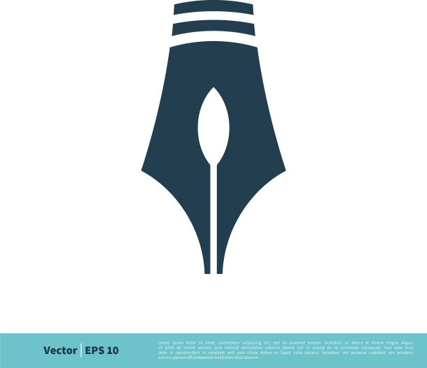 Pen leaf spoon图标logo模板设计eps 10图片下载