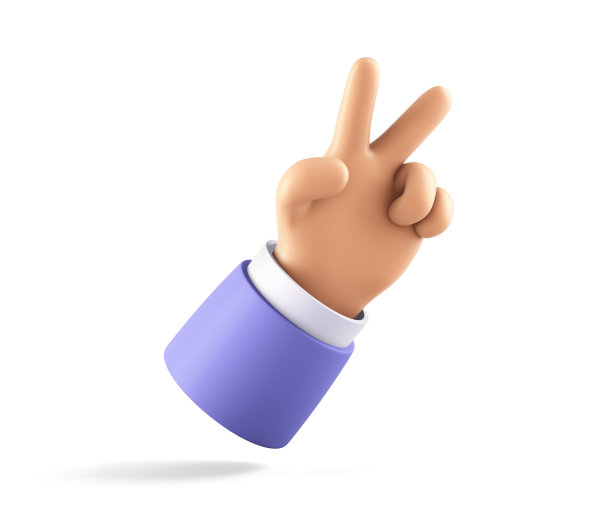 表示和平或胜利的手图片下载