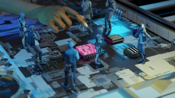 通过智能手机上的人的化身来操纵虚拟社交网络上的算法图片下载