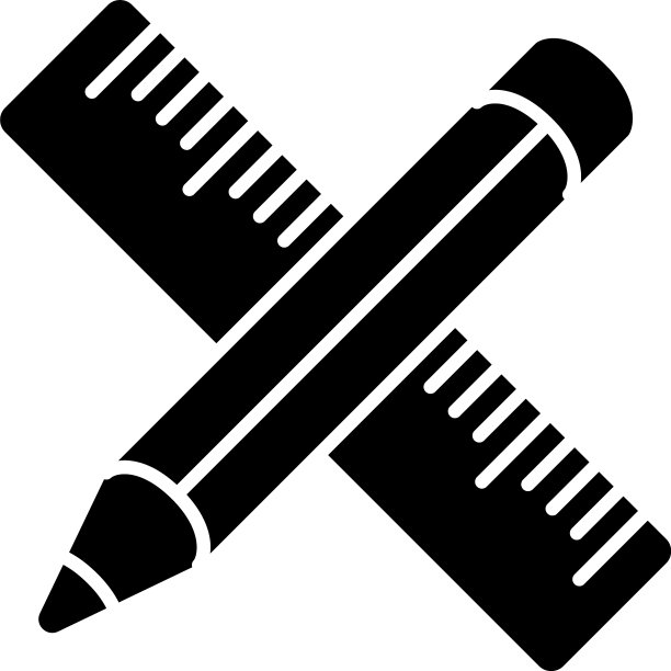 尺-文具图标设计模板图片下载