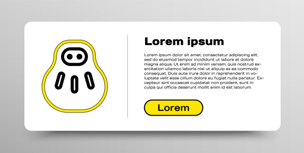 线猫猫neko图标孤立在白色图片下载