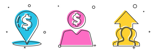 设现金位置别针商人规划头脑图片下载