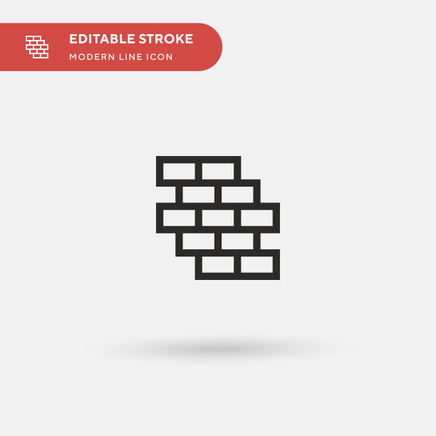 墙体简单图标符号图片下载