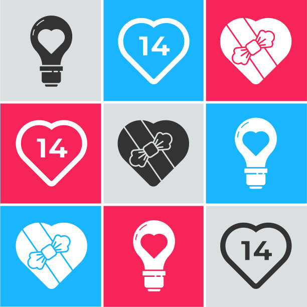 把心形的灯泡做成心形和糖果的形状图片下载