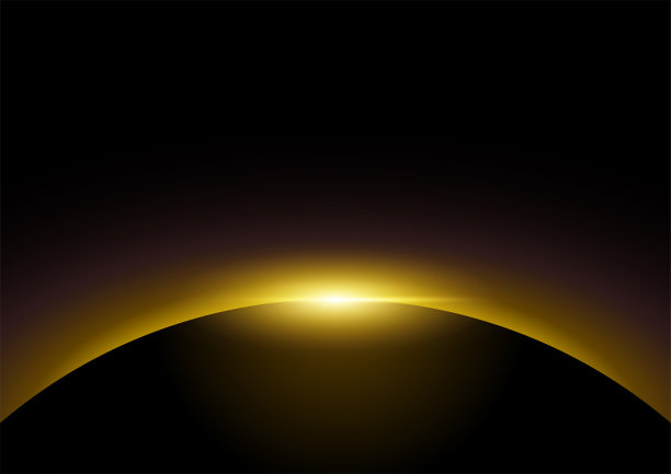 金色的光从黑暗的背景中升起图片下载