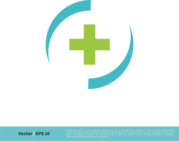 健康十字在圆圈标志的标志模板图片下载