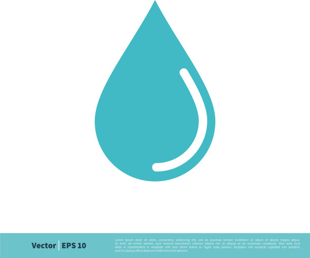 水滴图标标识模板设计eps 10图片下载