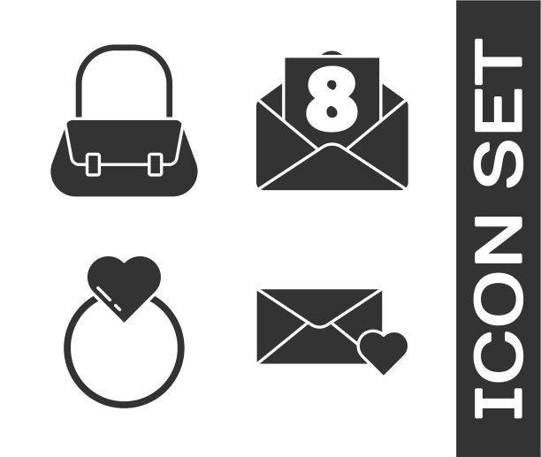 信封内装8枚3月手提包结婚戒指图片下载