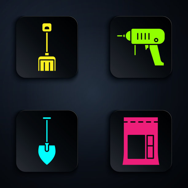 设水泥袋、雪铲、电铲图片下载