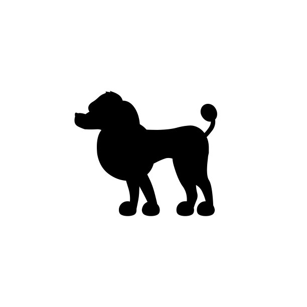 狮子狗矢量图标。孤立的贵宾犬平面表情符号，表情符号-向量图片下载