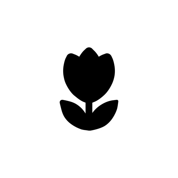 郁金香矢量图标。孤立的郁金香花的表情符号，表情符号-向量图片下载