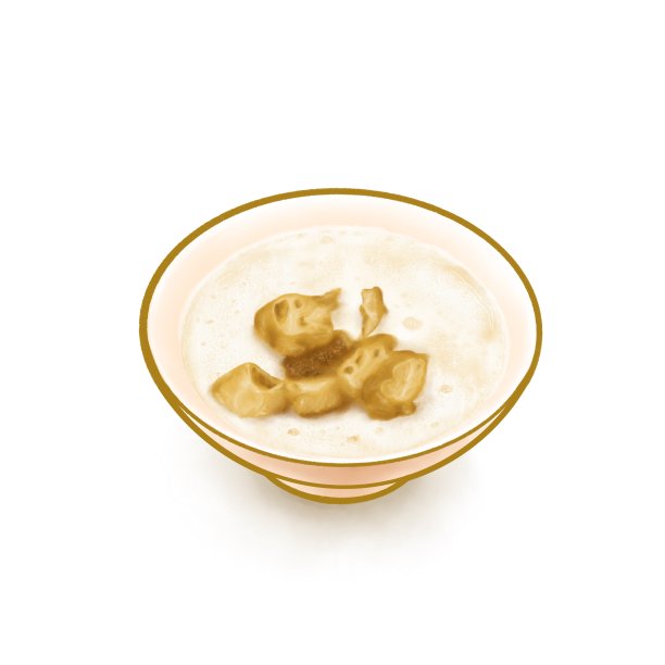 台湾传统的咸豆浆配炸面圈图片下载